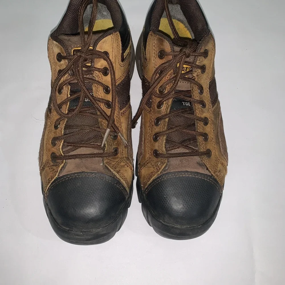 Caterpillar Argon Boots Mens 8.5 Leather Safety Toe Work Slip Resistant P89957